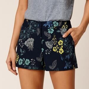 LOFT Floral Print 4" Short NWT